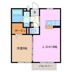 中川原駅 徒歩5分 2階の物件間取画像